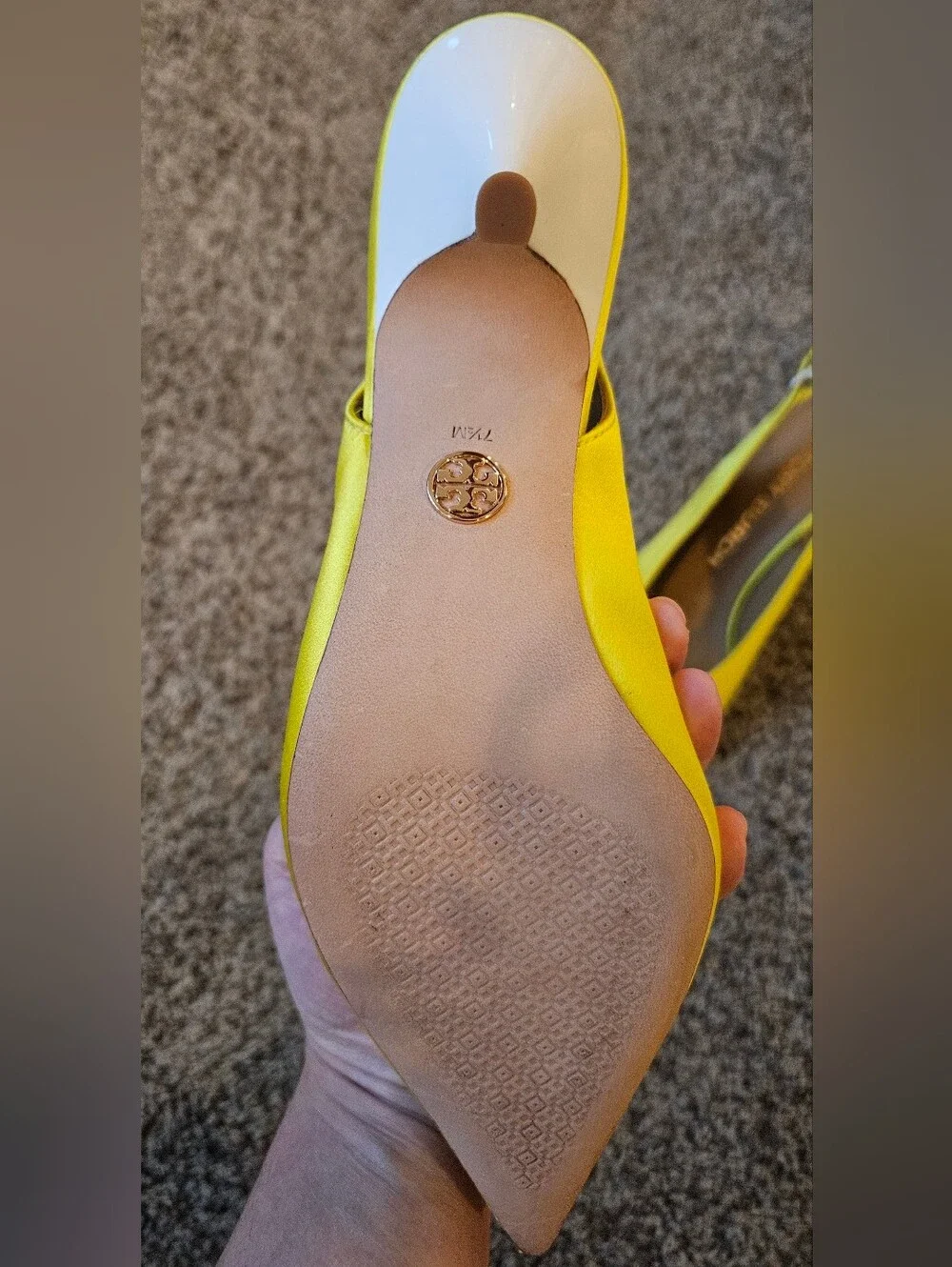 Tory Burch | Yellow Pointed Slingback Pumps | Size 7.5